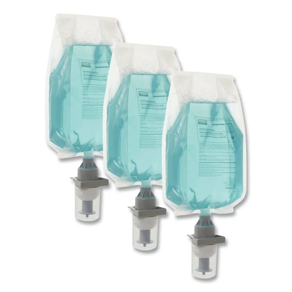 Rubbermaid Commercial 3486571 1,300 mL Enriched-Foam Soap Refill - Vanilla/White Peach Scent (3/Carton)
