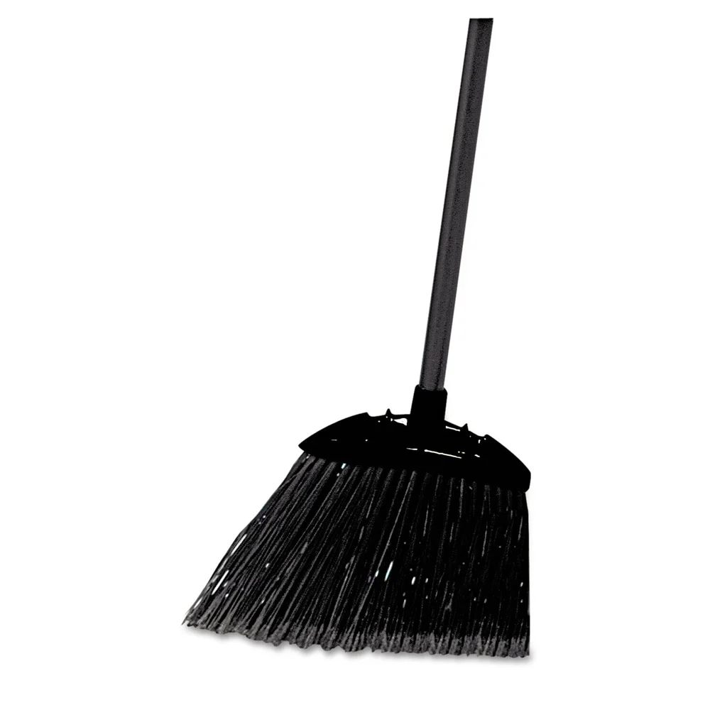 Rubbermaid Commercial 35 in. Angled Lobby Broom with Poly Bristles - Black