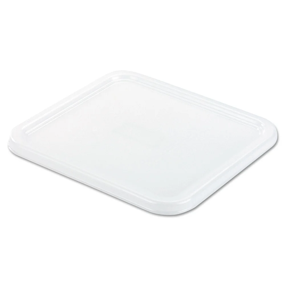 Rubbermaid Commercial SpaceSaver 8.8 in. x 8.75 in. Square Plastic Container Lids - White