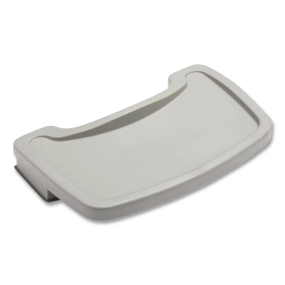 Rubbermaid Commercial Plastic Sturdy Chair Microban Youth Seat Tray - Platinum
