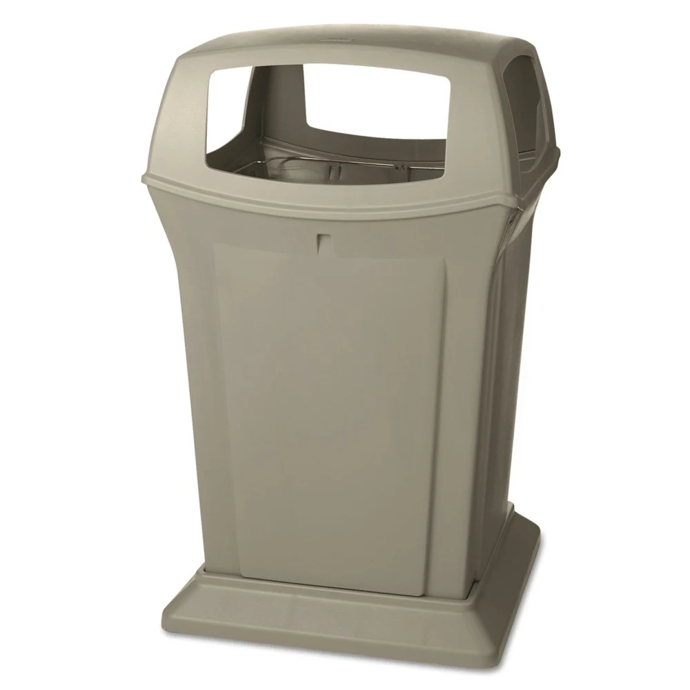 Rubbermaid Commercial Ranger 45-Gallon Fire-Safe Structural Foam Open-Style Container - Beige