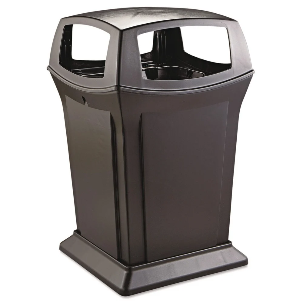 Rubbermaid Commercial Ranger 45-Gallon Fire-Safe Structural Foam Open-Style Container - Black