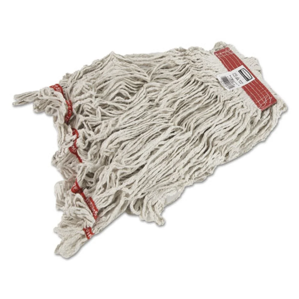 Rubbermaid Commercial Cotton/Synthetic Swinger Loop Wet Mop Heads - Large, White (6/Carton)