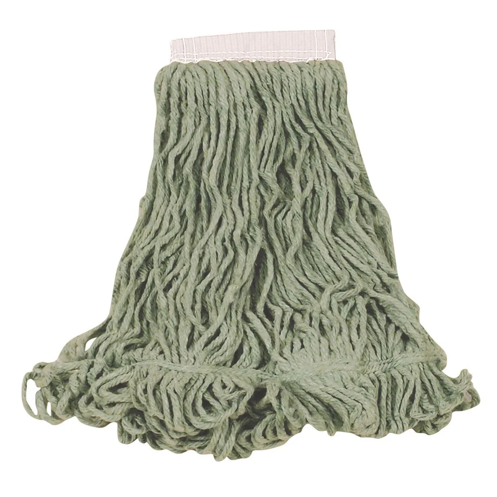 Rubbermaid Commercial Super Stitch Blend Cotton/Synthetic Mop Head - Large, Green (6/Carton)