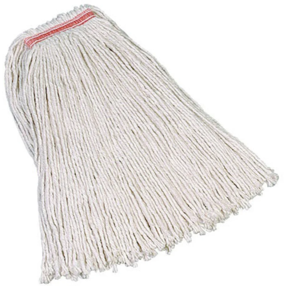 Rubbermaid Commercial 32 oz. Premium Cut-End Cotton Mop - White/Orange (12/Carton)