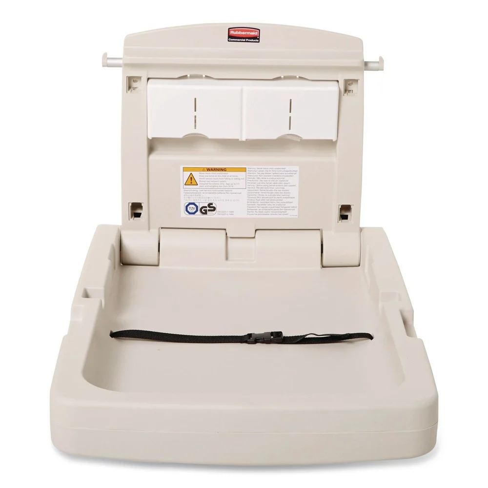 Rubbermaid Commercial 34.1 in. x 23 in. Vertical Baby Changing Station - Light Platinum
