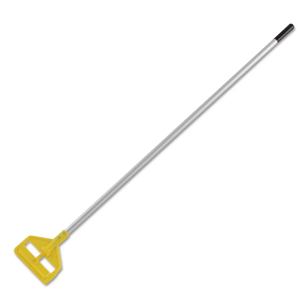 Rubbermaid Commercial Invader 60 in. Aluminum Side-Gate Wet-Mop Handle - Gray/Yellow