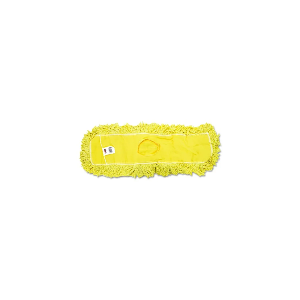 Rubbermaid Commercial 24 in. Trapper Commercial Looped-End Launderable Dust Mop - Yellow