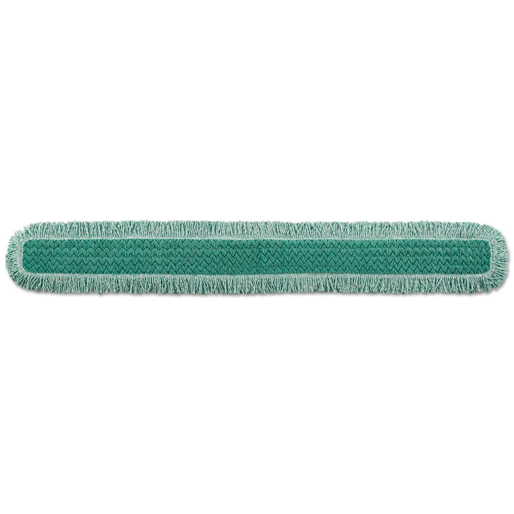 Rubbermaid Commercial HYGEN Microfiber Cut-End 60 in. HYGEN Dust Mop Heads With Fringe - Green