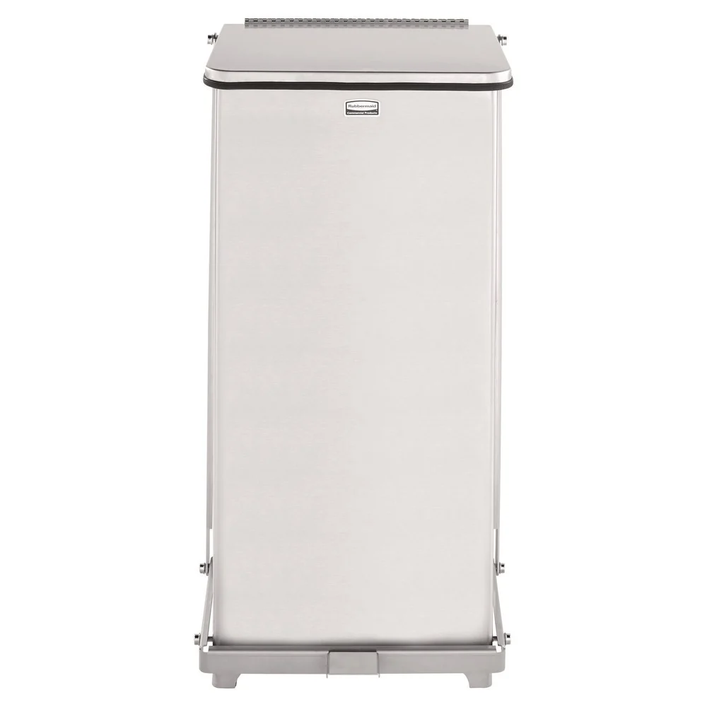 Rubbermaid Commercial 6.5 gal. Defenders Heavy-Duty Steel Step Can - Stainless Steel