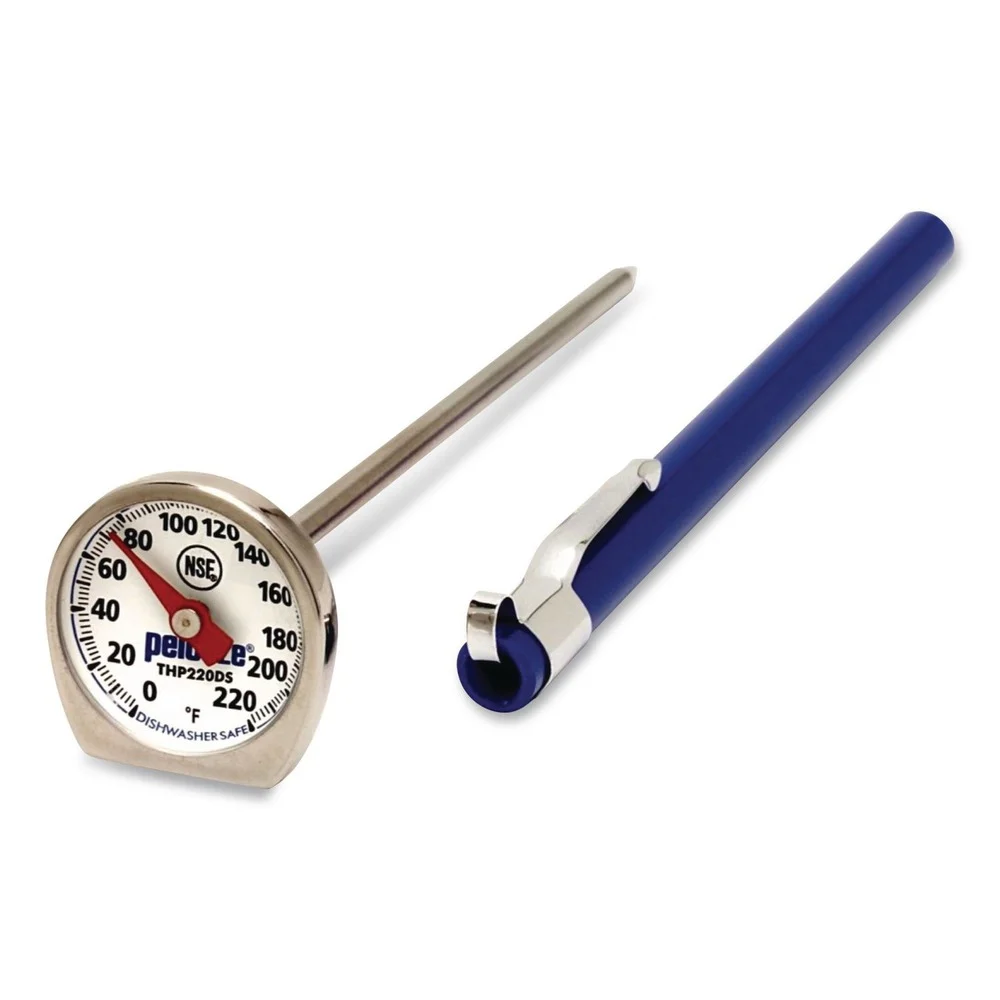 Rubbermaid Commercial 0 degrees Fahrenheit to 220 degrees Fahrenheit Dishwasher-Safe Industrial-Grade Analog Pocket Thermometer