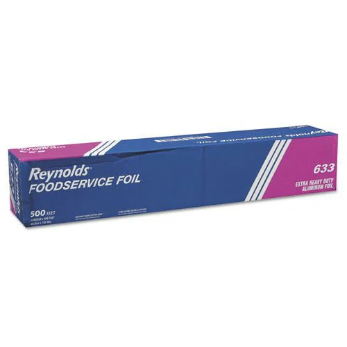 Reynolds Wrap 000000000000000633 24 in. x 500 ft. Extra Heavy-Duty Aluminum Foil Roll (1/Carton)