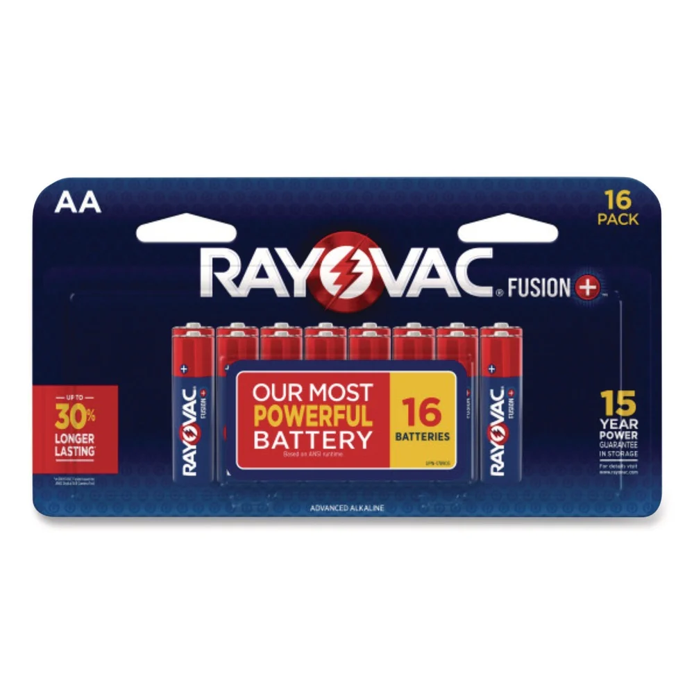 Rayovac Fusion Performance Alkaline AA Batteries 16/Pack