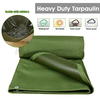 Truper Heavy Duty Olive Green Tarps,16 Mil Thickness , 19.6 x 29.5 ft Heavy Duty