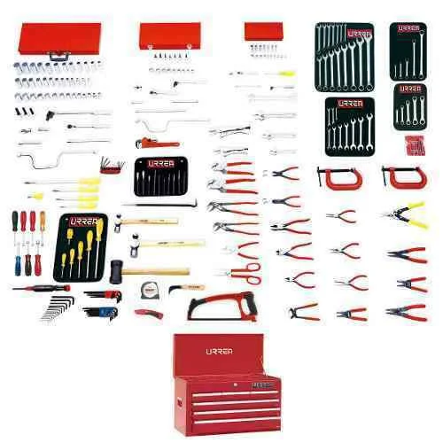 URREA 216 pc industrial intermediate sets with toolbox #99512