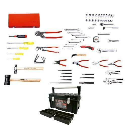 URREA 68 pc Metric industrial basic tool sets with toolbox #99211M