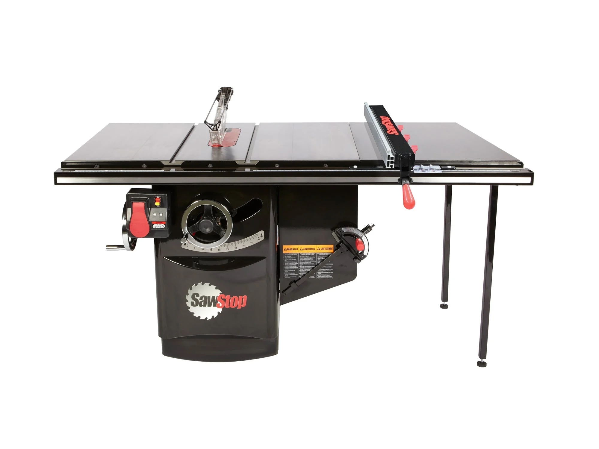 Sawstop ICS51230-ATGI36 Industrial 5HP, 1ph, 230v Cabinet Saw with 36” Industrial T-Glide Advance Rip Fence, Rails & Extension Table