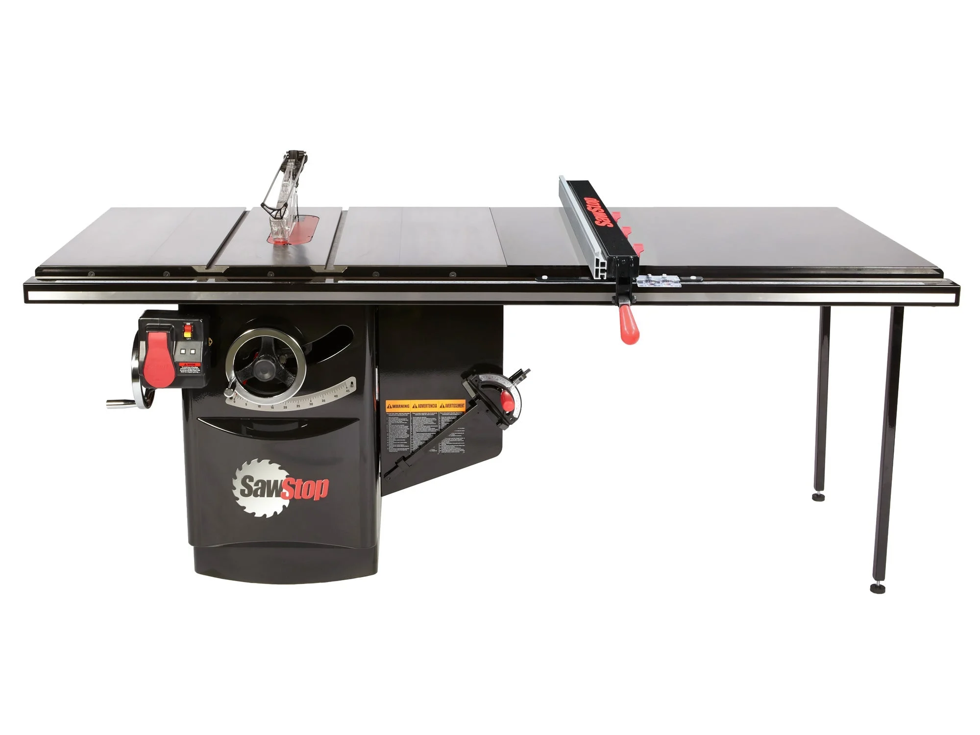 Sawstop ICS51230-TGI252 Industrial 5HP, 1ph, 230v Cabinet Saw with 52” Industrial T-Glide Rip Fence, Rails & Extension Table