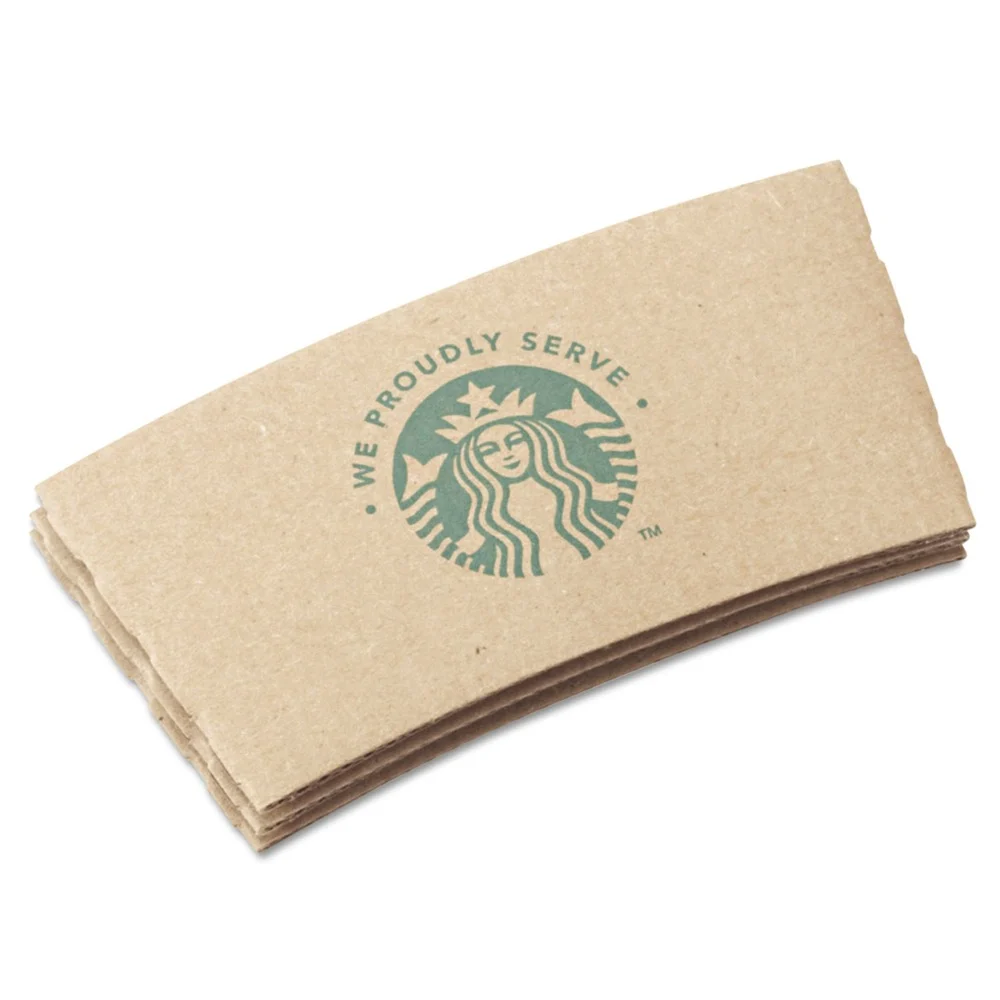 Starbucks Cup Sleeves for 12/16/20 oz. Hot Cups - Kraft (1380/Carton)