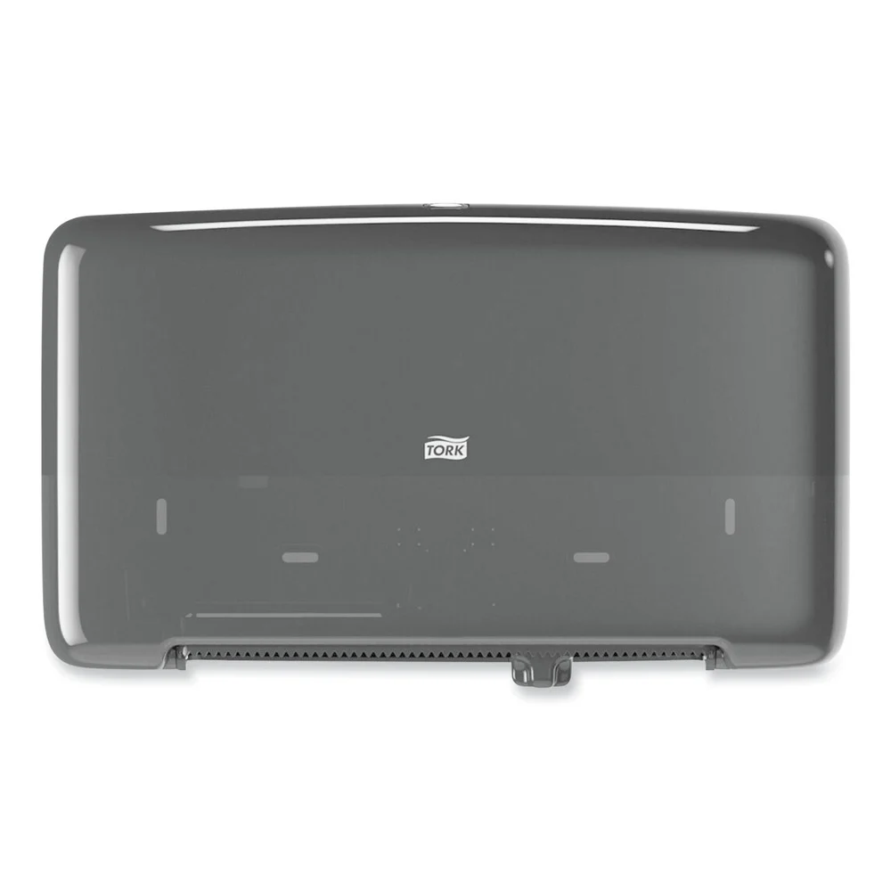 Tork 17 in. x 5.69 in. x 10.13 in. Elevation Bath Tissue Mini-Jumbo Roll Twin Dispenser - Black (1/Carton)
