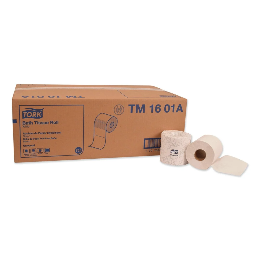 Tork TM1601A 2-Ply Universal Septic-Safe Bath Tissue - White (500 Sheets/Roll, 48 Rolls/Carton)