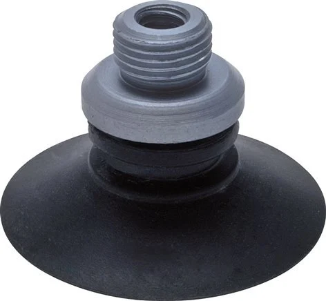 53mm Flat CR Black Vacuum Suction Cup Stroke 2.5mm Support Ribs