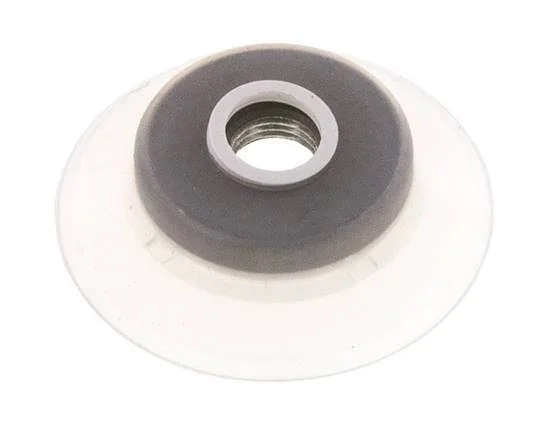 60mm Flat Silicone Clear Vacuum Suction Cup G 1/4 inch Female Stroke 5mm Robust Lips