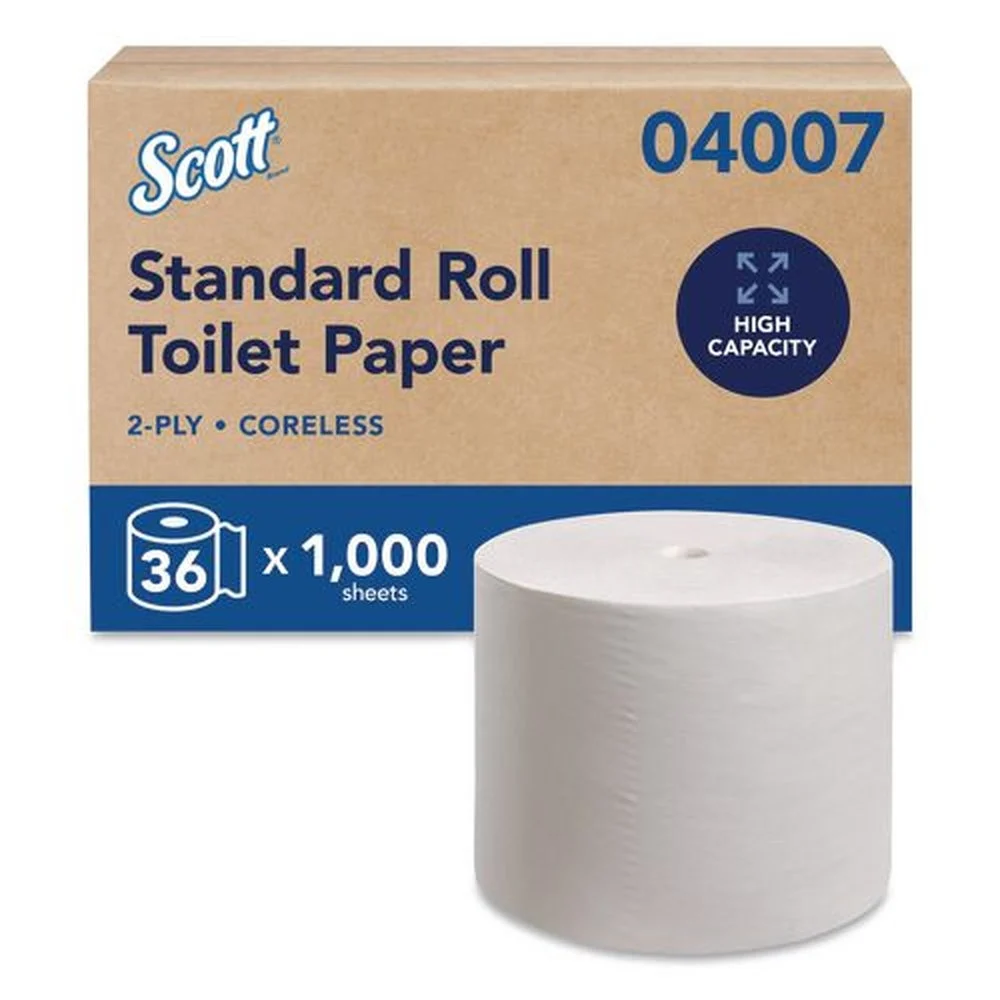 Scott Essential Coreless SRB Septic Safe 2-Ply Bathroom Tissue - White (36/Carton)