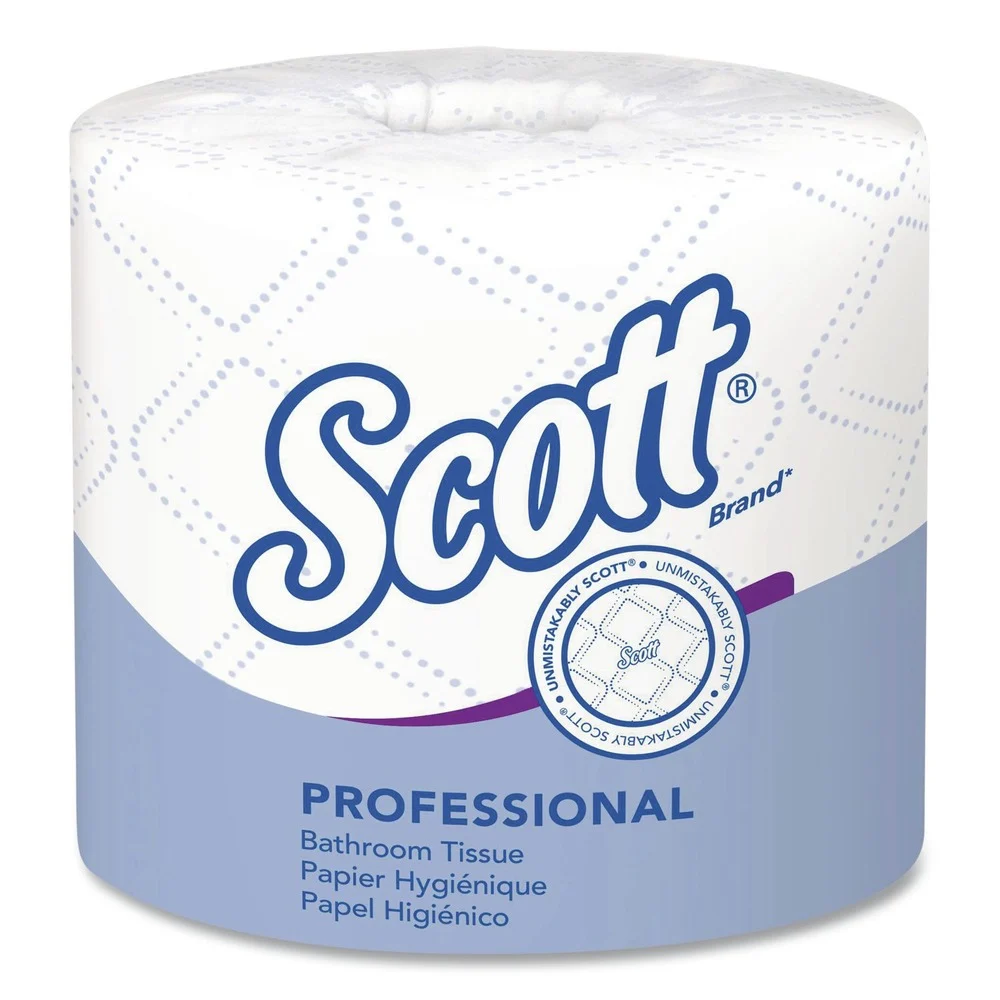 Scott 2-Ply Septic Safe Essential Standard Roll Bathroom Tissue for Business - White (550/Roll)