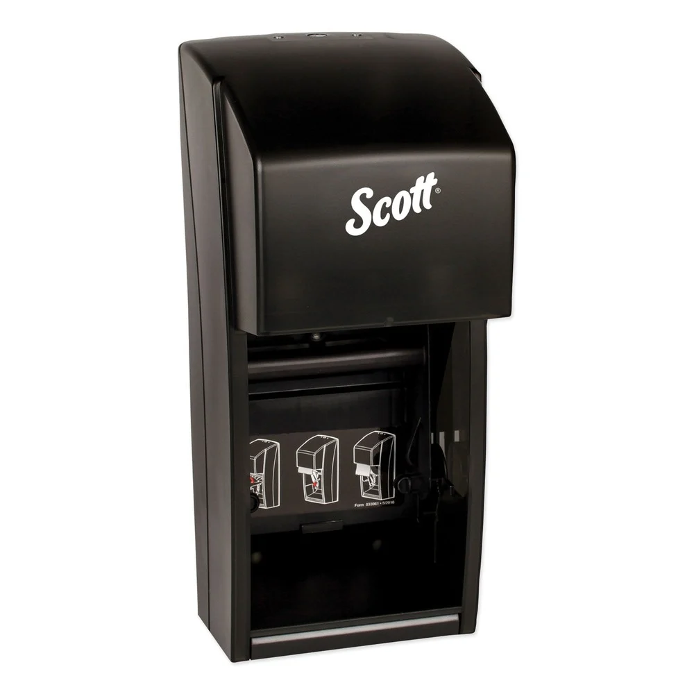Scott Essential 6 in. x 6.6 in. x 13.6 in. Plastic Tissue Dispenser - Smoke (1/Carton)
