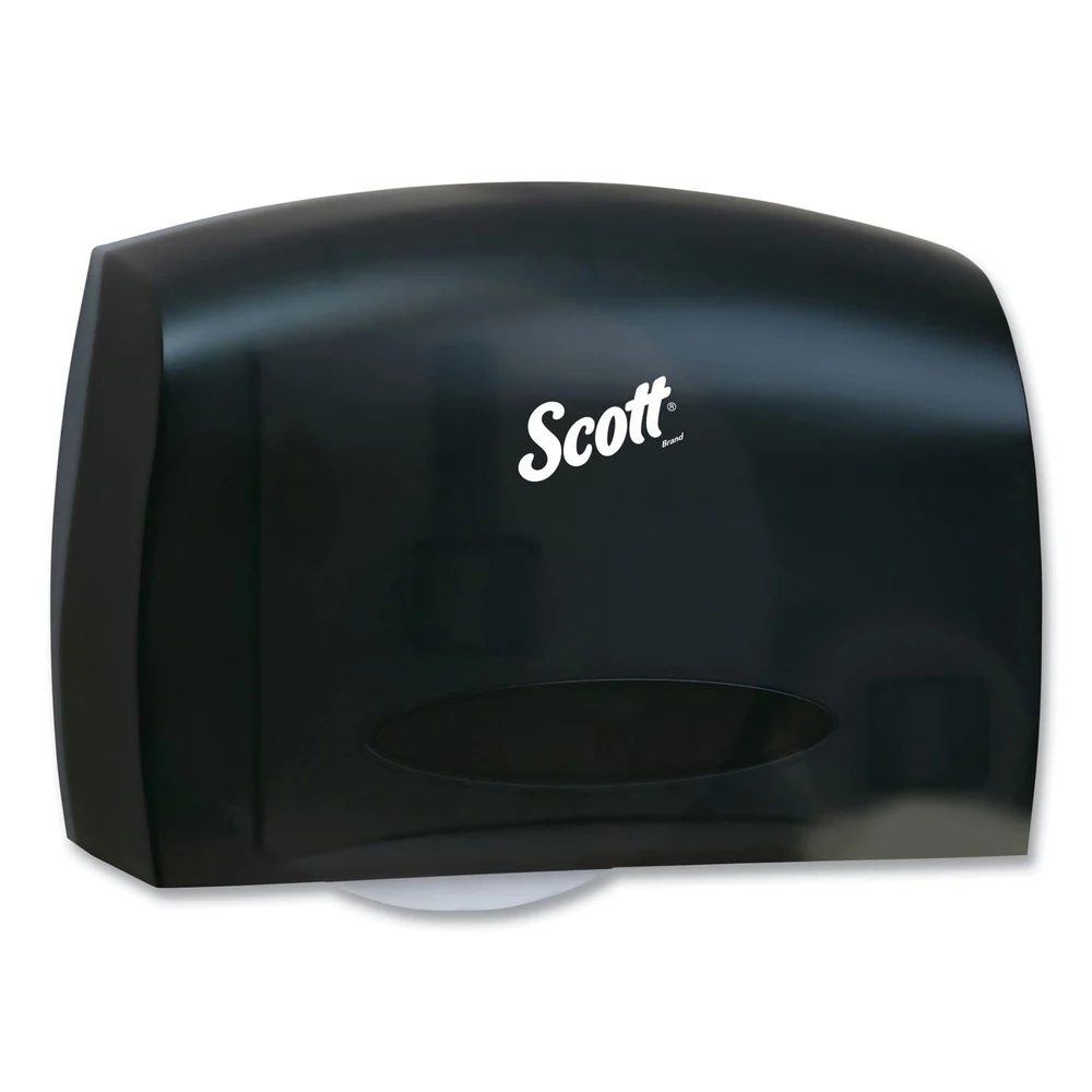 Scott Essential 14.25 in. x 6 in. x 9.75 in. Coreless Jumbo Roll Tissue Dispenser for Business - Black