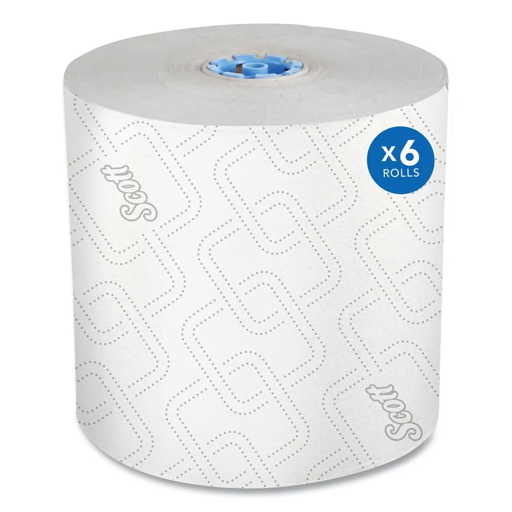 Scott 1,150 ft. 1-Ply Pro Hard Roll Paper Towels with Elevated Scott Design - Blue Core Only (6-Rolls/Carton)