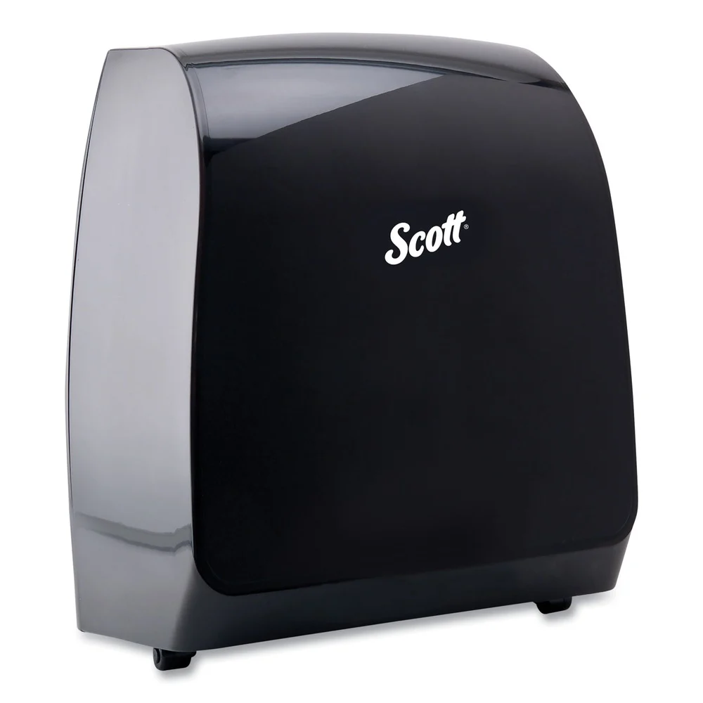 Scott 34346 Pro Mod 12.66 in. x 9.18 in. x 16.44 in. Manual Hard Roll Towel Dispenser - Smoke (1/Carton)