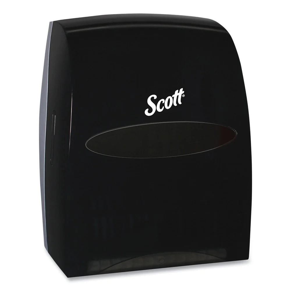 Scott Essential 13.06 in. x 11 in. x 16.94 in. Manual Hard Roll Towel Dispenser - Black (1/Carton)