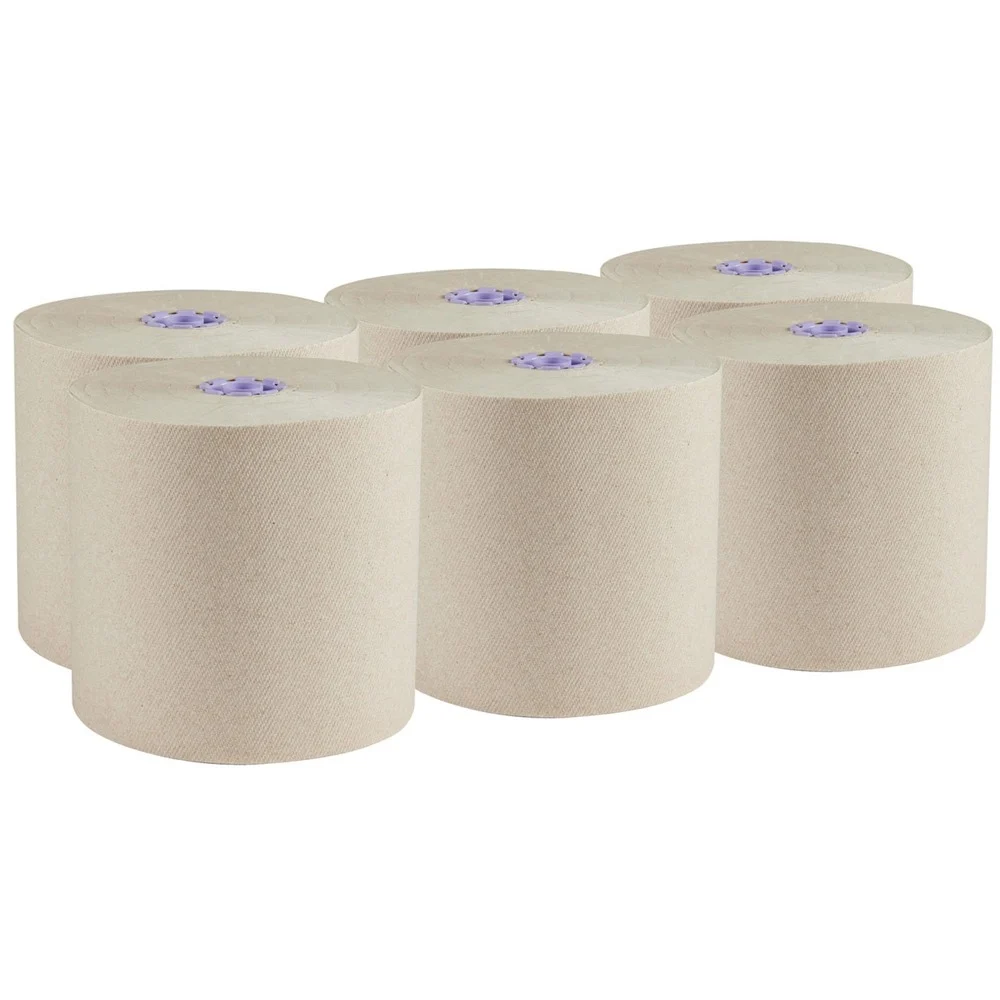 Scott Essential 1-Ply 8 in. x 700 ft. 1.75 in. Core 100% Recycled Fiber Hard Roll Towel - Brown (6/Carton)