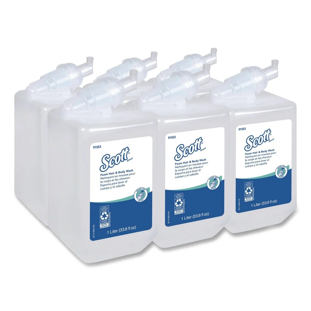 Scott 1000 ml Pro Foam Hair and Body Wash Refill - Floral (6/Carton)