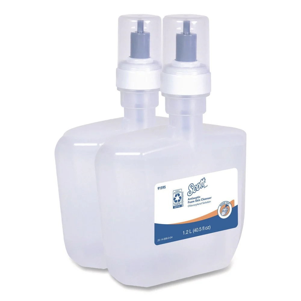 Scott 91595 1200 mL Refill Antiseptic Foam Skin Cleanser- Unscented (2/Carton)