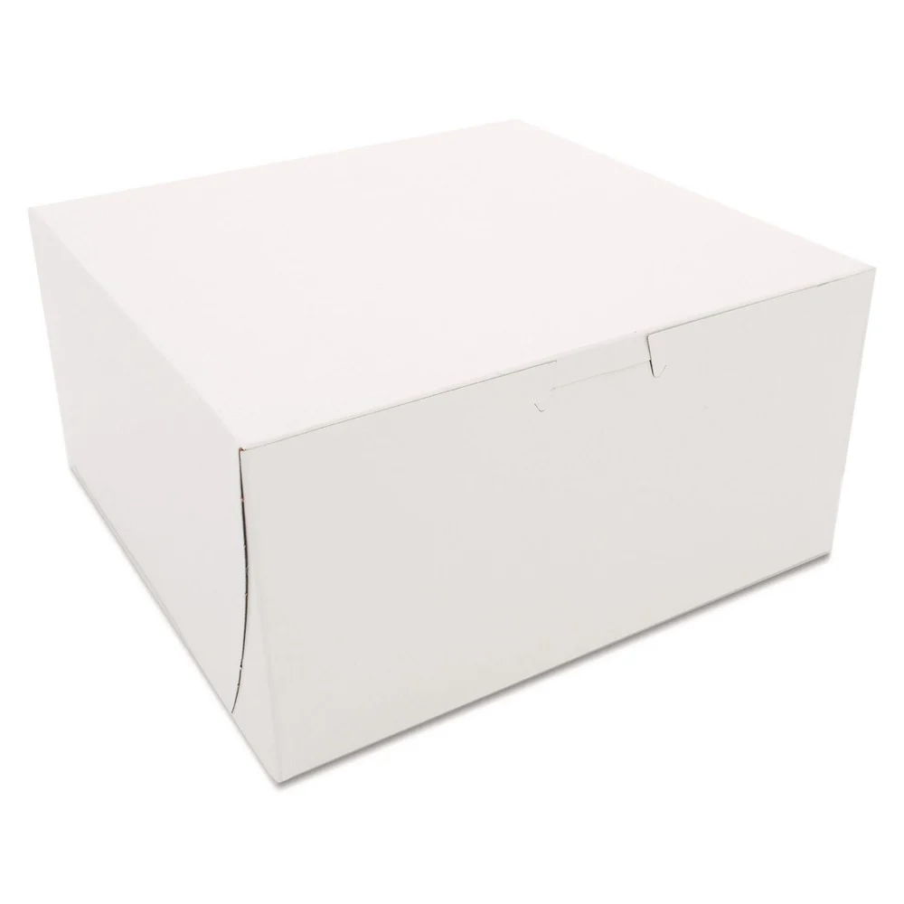 SCT 8 in. x 8 in. x 4 in. Bakery Boxes - White (250/Carton)