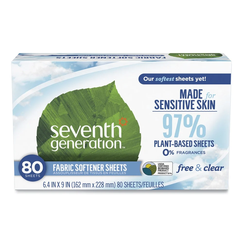 Seventh Generation Natural Fabric Softener Sheets - Unscented