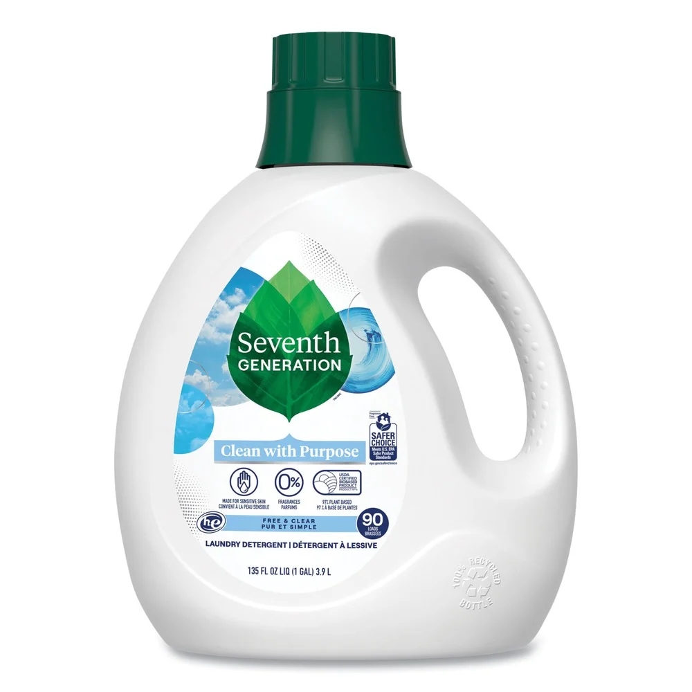 Seventh Generation 135 oz. Bottle Natural Liquid Laundry Detergent - Fragrance Free