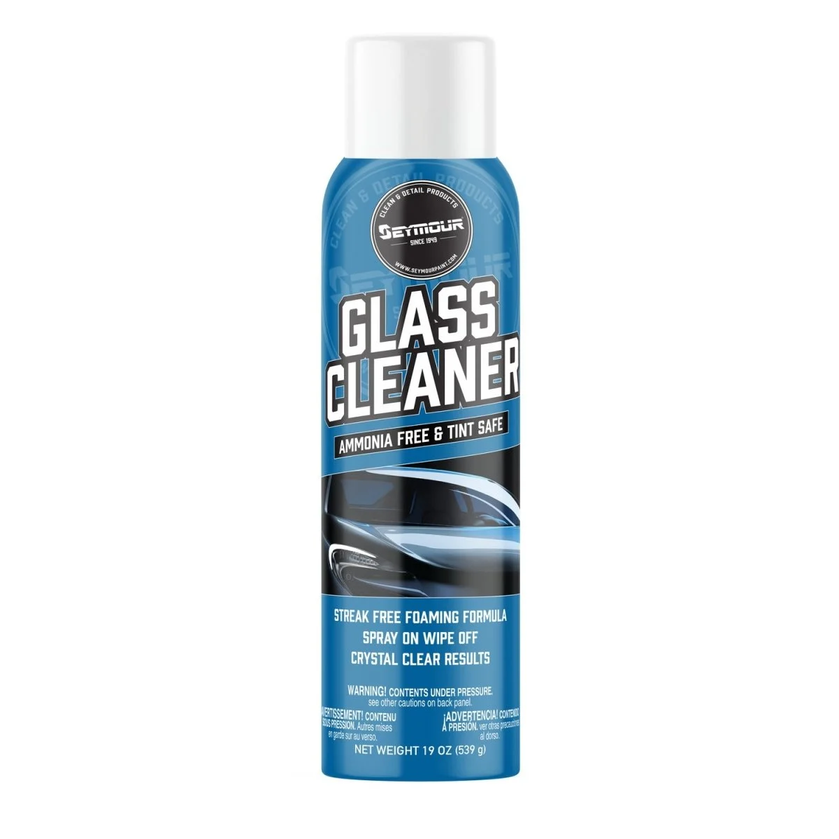 Seymour Ammonia-Free & Tint-Safe Foaming Glass Cleaner (19 oz) - Case of 12