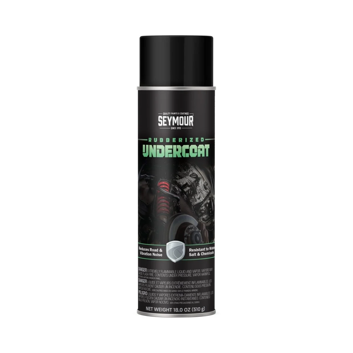 Seymour Professional Car and Truck Rubberized Undercoating Aerosol Spray, Black - Pack of 12