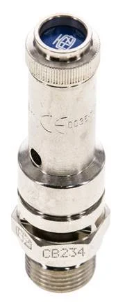 G 1/4'' Nickel-plated Brass Pre-Set Safety Valve 6.5 bar (94.28 psi) DN 8