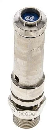 G 3/8'' Nickel-plated Brass Pre-Set Safety Valve 16 bar (232.06 psi) DN 8
