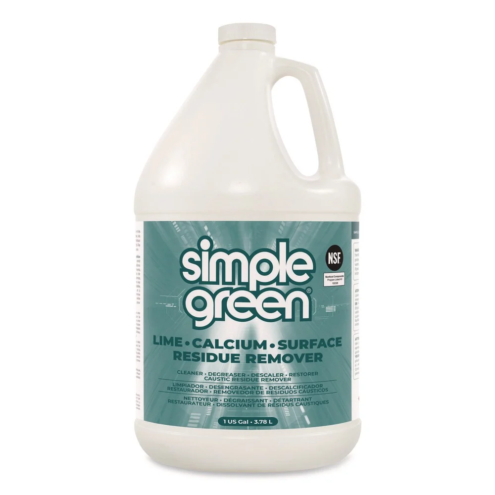 Simple Green Lime Calcium Surface Residue Remover, 1 gal Bottle, 6/Carton