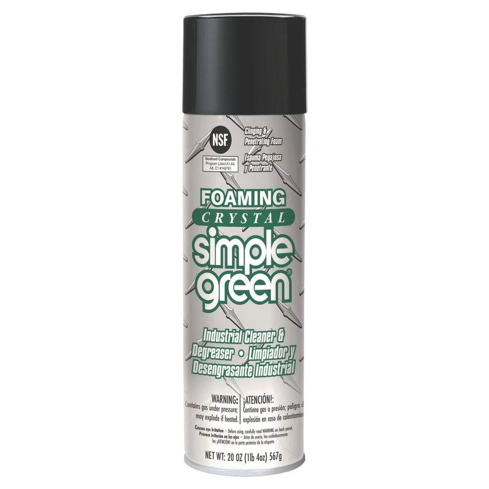 Simple Green Crystal 20 oz Aerosol Spray Foaming Industrial Cleaner and Degreaser (12/Carton)