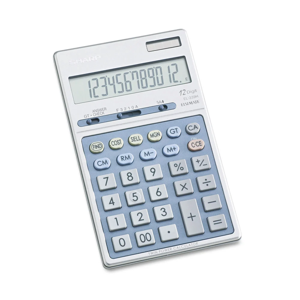 Sharp 12-Digit LCD Executive Portable Desktop/Handheld Calculator