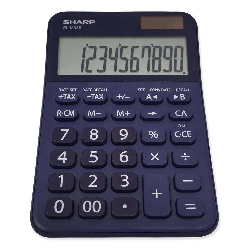 Sharp 10-Digit LCD Desktop Calculator - Blue