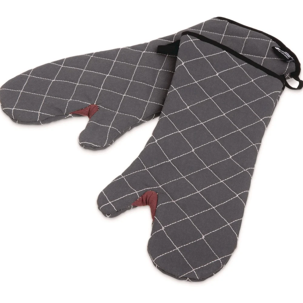 San Jamar 17 in. WebGuard Plus Fabric Bestguard Oven Mitt - Black (1-Pair)