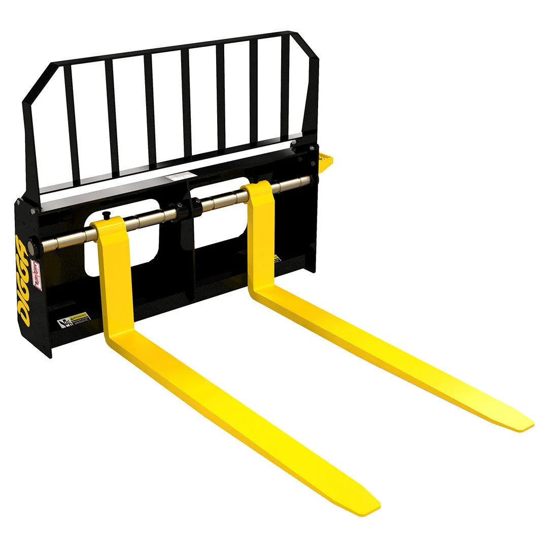 Skid Steer Loader Pallet Forks w/ Floating Tyne Design